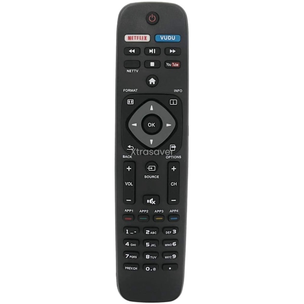 Uusi kaukosäädin Philips Smart TV NH500UP:lle - Korvaa LCD LED 4K UHD Smart TV:n kaukosäätimen