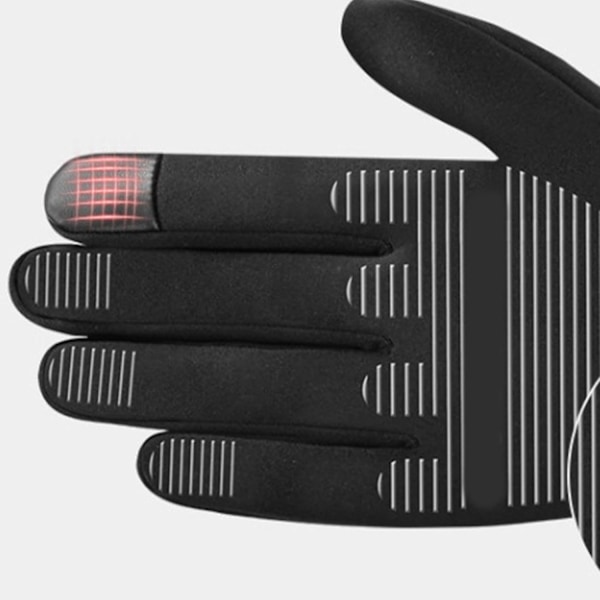 Lämmitetyt hiihtohansikkaat, vedenpitävät akkukäyttöiset talvi työhansikkaat, lumilautailun lämmitetyt varusteet Black XL