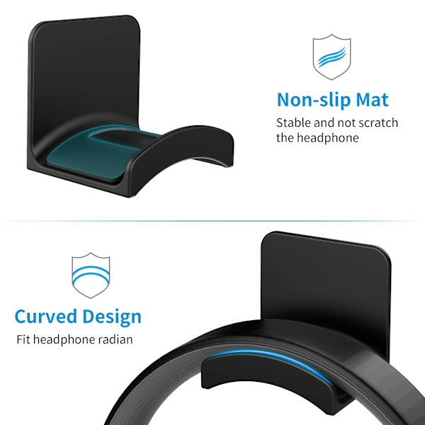 Sportlink Universal Hörlurar Stativ Gaming Controller Hållare Headset Display Rack Under Skrivbord Hänger Krok För Öronphone Väggfäste Vit Stativ
