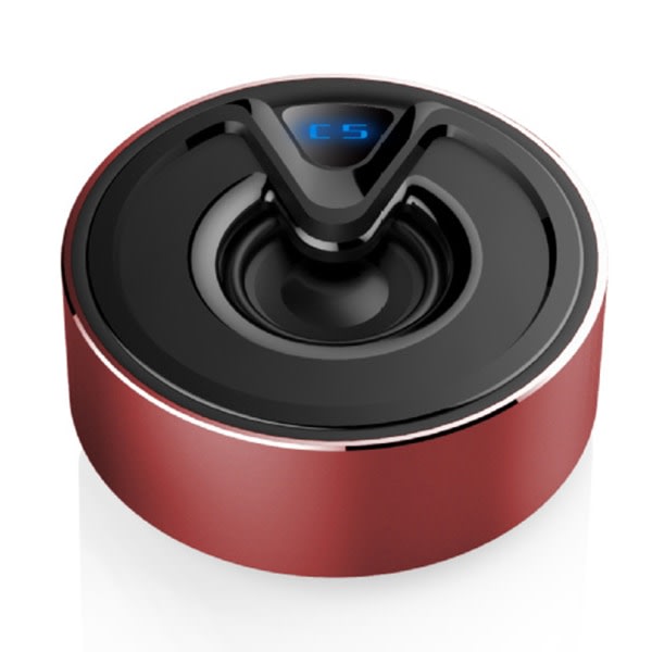 CQBB Bluetooth högtalare, trådlös Bluetooth , bas och stereo, stöd för TF-kort/AUX, inbyggd mikrofon-röd