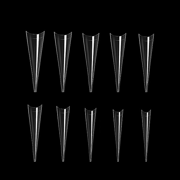 Lange Stiletto Negle Tips Akryl Negle Kunstige Halve Falske Flake Negle Tips