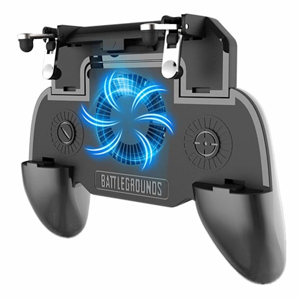 Gaming Grip med bärbar laddare kylfläkt, för PUBG Mobile Controller L1R1 Mobilspel Trigger Joystick för telefon (Uppgraderad version 4000mAh) 4000mAh 4000mAh