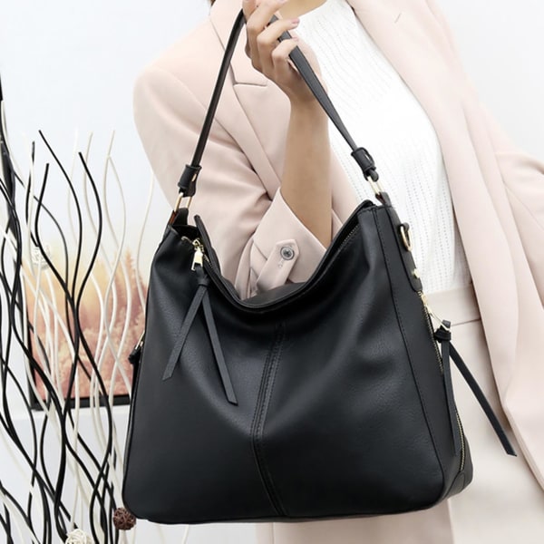 Kvinnors Retro Enfärgad Handväska Casual Pu Läder Crossbody Väska För Shopping Och Pendling brun