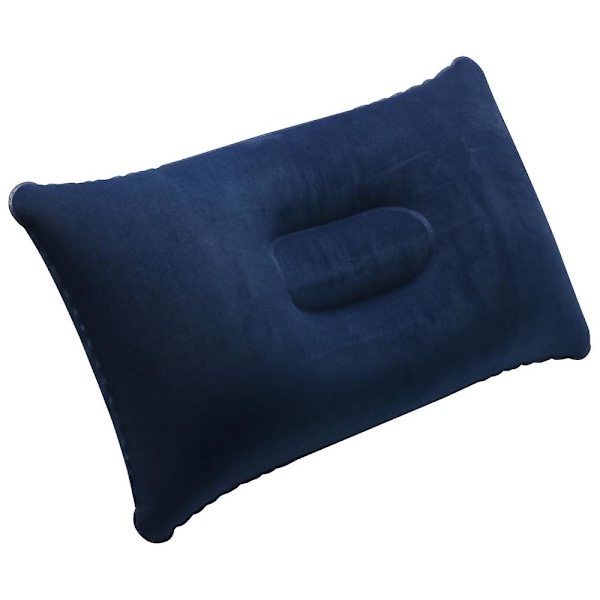 2 x Blue Inflatable Pillow Camping Travel Soft Inflation-AD4-