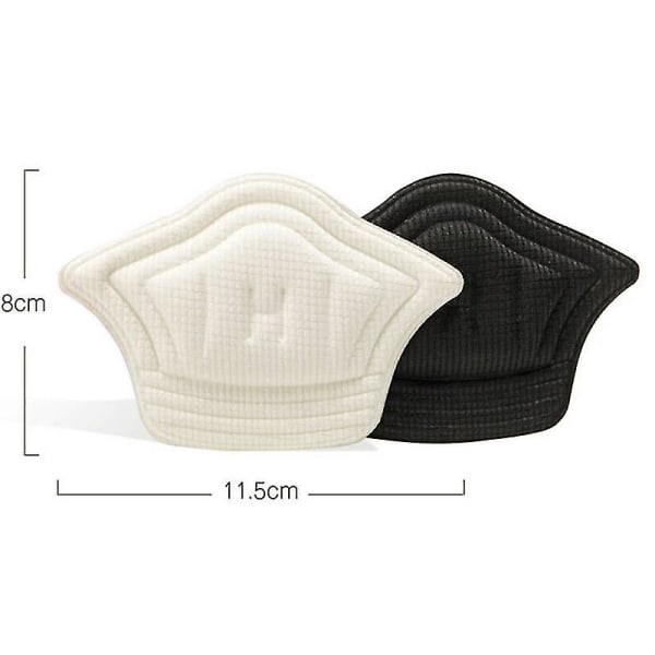 2 par innersulor Patch hälskydd för sportskor Justerbar storlek-svart-10mm-