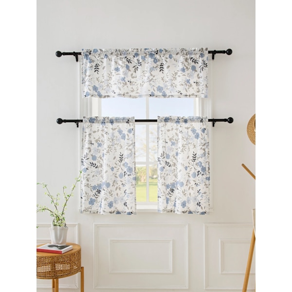 140 * 46Cm (1 kpl) 68 * 60Cm 60 * 91Cm (2 kpl) Pienet Kukkasarjat Keittiöverhot Sopivat Keittiöön valkoinen 68X60CM