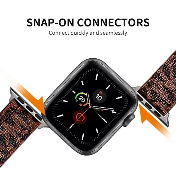 Klockarmband som är kompatibla med Apple Watch band 38 40 mm 41 mm 42 mm 44 mm 45 mm, klassiskt band med designerretro läderband Rosa 42mm 44mm 45mm 49mm