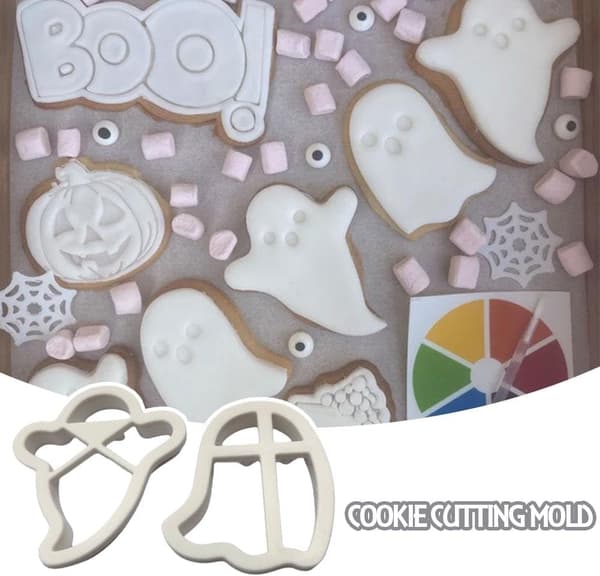 Lille Halloween Cookie Cutter Sæt, Rustfrit Stål Spøgelses Cookie Cutters