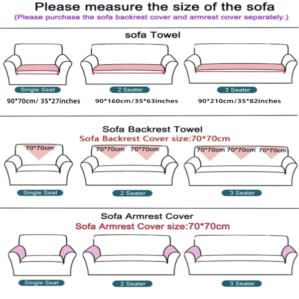 1 st Soffa Slipcover Matta, tvättad bomull Mjuk soffmatta för hem sovrum kontorsmöbler skydd