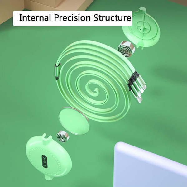 Indragbar laddningskabel, 3 i 1 multi USB snabbladdare Co
