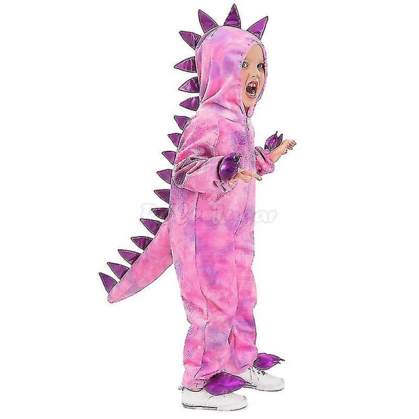Söta barn Pojkar Flickor Dinosaurie Kostym Barn Jumpsuit Kostym Halloween Purim Carnival Party Visa Kläder M