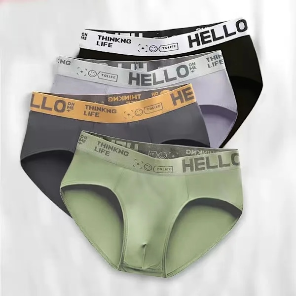 Herrbyxor Herrunderkläder Sexiga shorts Herrtrosor Andas Elastiska kalsonger för män Calzoncillos Para Hombres Stor storlek 4pcsC XL 45-55KG