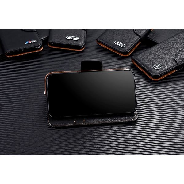 SQBB iPhone 12 Pro Max flip mobilskal i skinn AMG