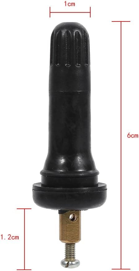 Keenso Däckventilstjälkar, 8 st gummidäck trycksmätare sensor ventilstammar TPMS Schrader ventil stam däck ventil stam knapp in typ