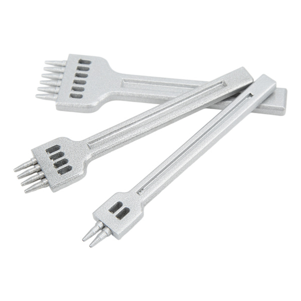 Lær Gaffel 2 Tænder 4 Tænder 6 Tænder Zink Legering Hvit Fin Glans Stor Orifice Utslipp Speil Finish Sømg Gaffel 4mm