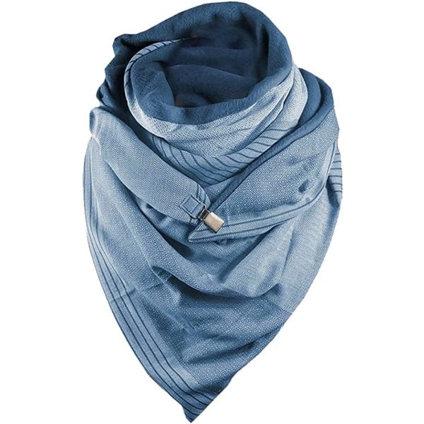 Damsjalar Varm triangelscarf med knapp Vintersjalar Retro halsduk