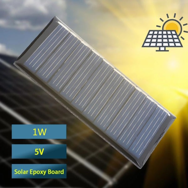 SQBB 1 Watt 5 Volt Solpanel Högeffektiv modul PV Power Flexibel Solpanel Power