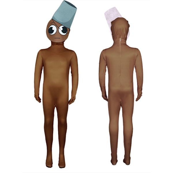 Nya ankomster Vuxna Barn Pojkar Flickor Sprunki Incredibox Rhythm Box cosplay kostym spelstrumpbyxor 130 130 brown