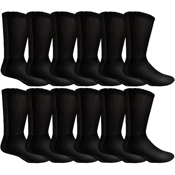 12-pack herrdiabetesstrumpor, extra stora, extremt bekväma