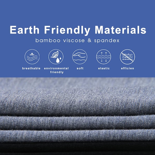 Miehet Mjuka ja Hengittävät Boxerit (4 tai 7-pack) Sininen Harmaa Valkoinen M Blue Gray White M