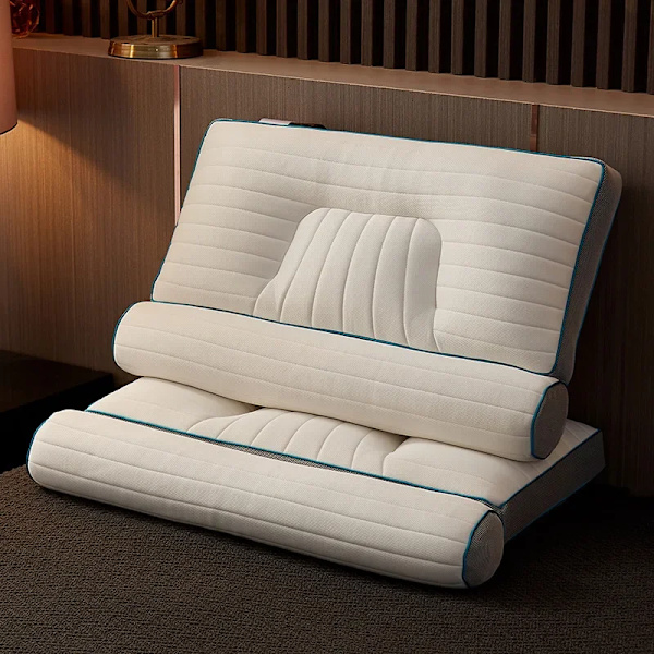 Bovete pute Ukollapsibel pute Kjerne livmorhalsbeskyttelse Søvnhjelp Latex trekkpute Bestselgende produkt White1pcs 48*74