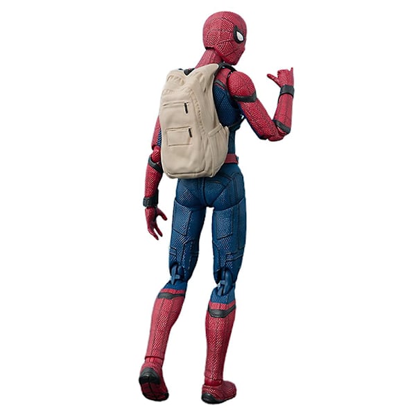 Spider-Man Homecoming Spider-Man Actionfigur, Alla Leder Rörliga Leksaks Minifigur Samlarmodell Med Utbytbara Tillbehör (FMYED)