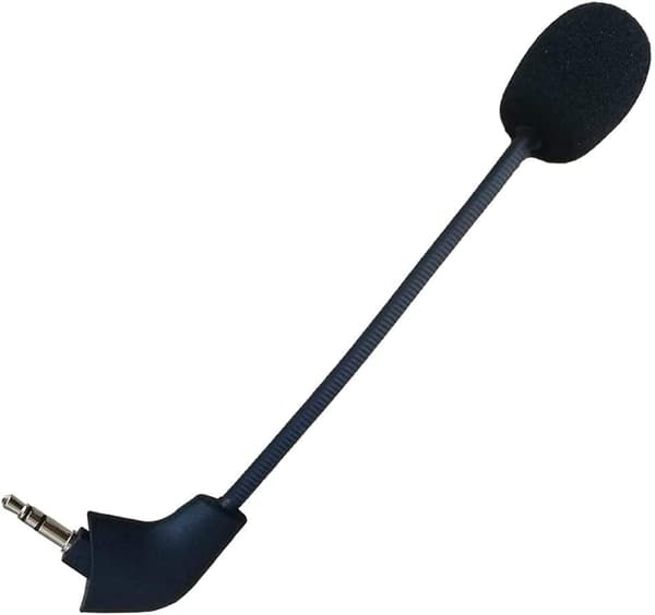 Erstatningsspilmikrofon 3,5 mm til mikrofonarm, kompatibel med Kingston Cloud 2 II HyperX Cloud II trådløst computer-PC-spilheadset (sort)
