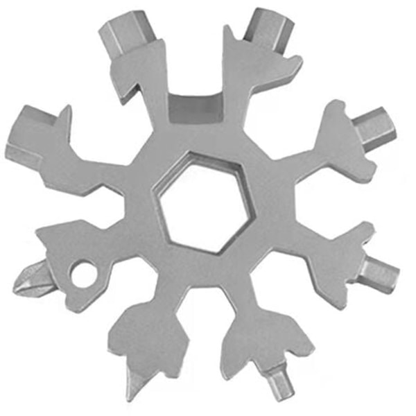2ST Snowflake Multitool 18 i 1 Bärbart rostfritt stål All Purpose Tool för dagliga resor Camping Adventure Daily Tool