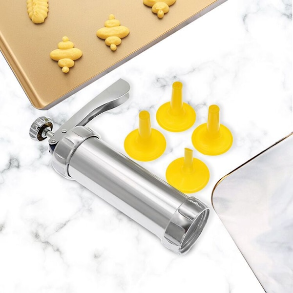 20 stykker kagemaskine i aluminiumlegering, cookie gun, squeezin