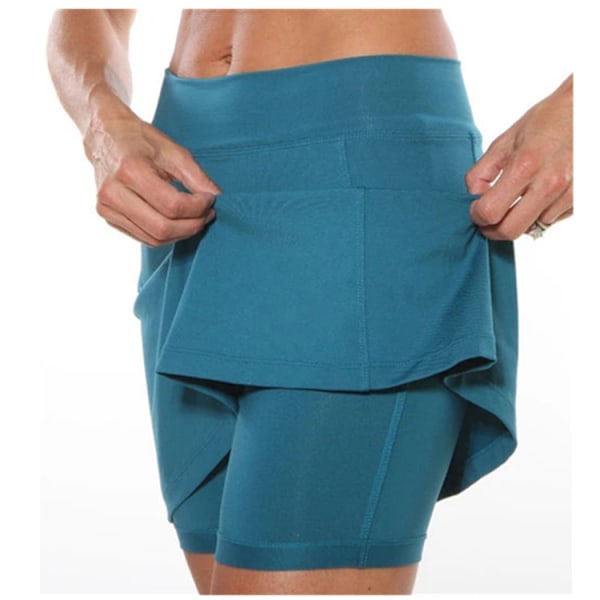 Taskut Juoksu Tennis Golf Kuntosali Urheilu Harjoitus Hame Shorts BLK,L