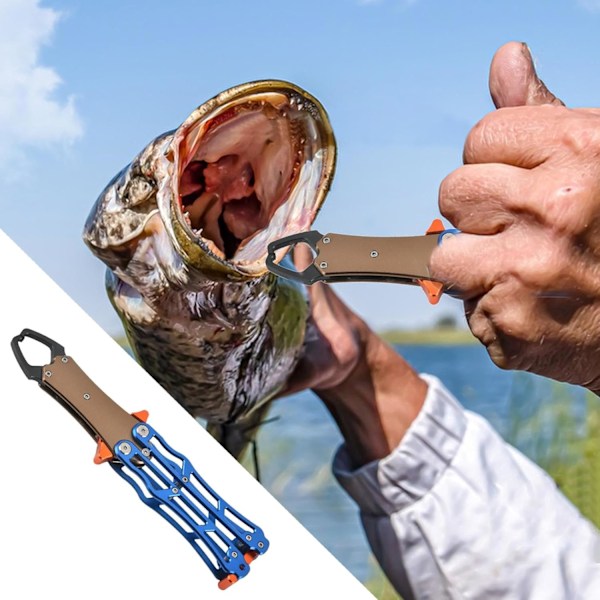 Ergonomisk Fiskegriber, Kompakt Fiskeudstyr, Krogfjernelsesværktøj, Hårdt Brugt Blue