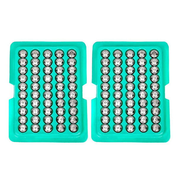 Pakke med 50/100 Ag13 knappcell LR44 knappbatteri MP3-spiller leketøysklokke miniregner sinkmanganbatteri 1,55 V [DB] 100 stk 100 pieces