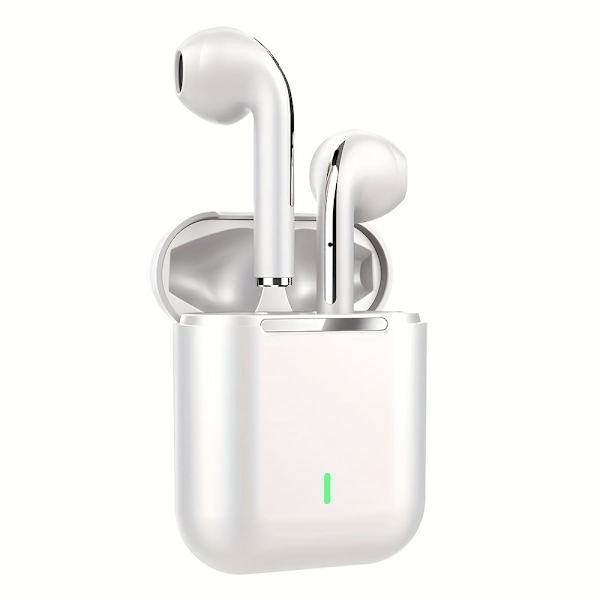 TWS trådløse ørepropper V5.0 ørepropper 68ms lav latens 13mm driver HIFI-hodetelefoner 4 mikrofoner+ENC HD samtale headset for Android IOS hvit