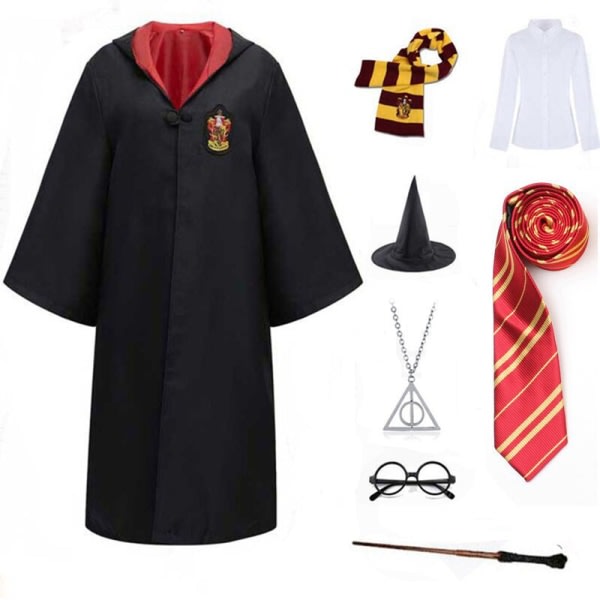 SQBB Harry Potter magiska dräkt Gryffindor 8-delad set (halsband) Barn 135
