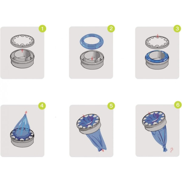 12 bleposer påfyldning kompatibel med alle blebeholdere, bleaffaldsposer der er kompatible med Angelcare, Tommee Tippee og Spross refillkassetter