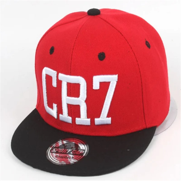 Barn Fotballstjerne Ronaldo CR7 Broderi Barn Cap Hatt Ben Pojker Jenter Sport Snapback Hip-hop Kepsar Gorras black