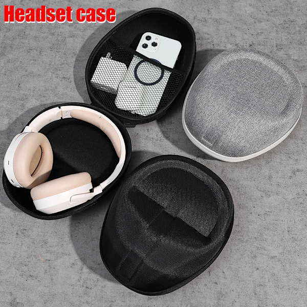 Universal Hovedtelefon Etui Til Sony Wh-1000Xm4 Mdr-Zx100 Wh-Ch720n Headset Opbevaringspose Hardshell Hovedtelefoner G Pungæske C-Mini Sort(7.5cm)
