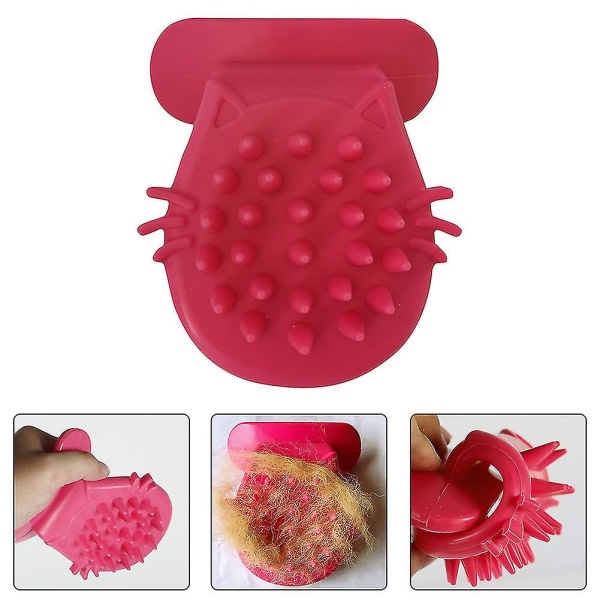 Tongue Cat Brush Scratcher Pet Hair Remover Borste Massageborste för liten hund Kattmassage husdjurshårborste