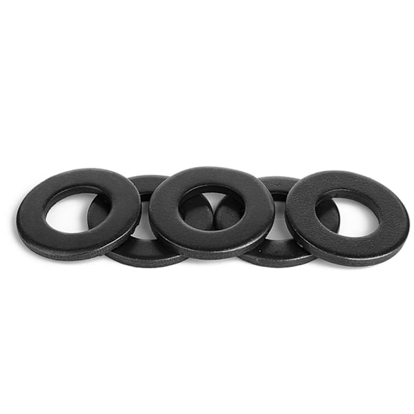 5/16\" x 0,688\" OD SAE Sorte Flade Skiver - 100 stk 18-8 (304) Rustfrit Stål Black 5/16" x 0.688"OD/304