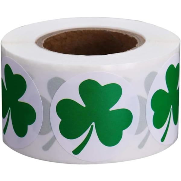 Pyhän Patrickin päivän -tarrat Shamrock-tarra Neljän lehtiapilan vihreä onnentarra juhlatarvikkeisiin Toimistotarvikkeet