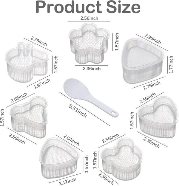 Onigiri-form – 8-delt sushimaker – Risbollemaskinform DIY sushiform – Risbolleform shaker for sushiverktøy