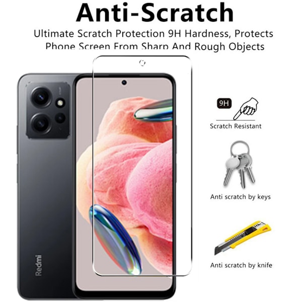 4in1 Härdat Glas För Xiaomi Redmi Note 12 5G Skärmskydd