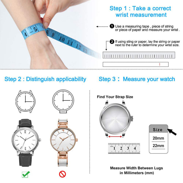 CQBB 3st kompatibla med Samsung loop watch - reflekterande svart + reflekterande vit + pudersand 22MM