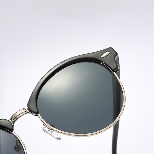 Runda solglasögon | Polariserat UV-skydd | Färgglada spegelsolglasögon för kvinnor | Retro Designerxq-sg1457