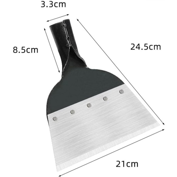 Monitoiminen puutarhan rikkakasvien poistamiseen tarkoitettu lapio, 28 cm teräksinen litteä lapio pihan ja puutarhan puhdistukseen 21 cm