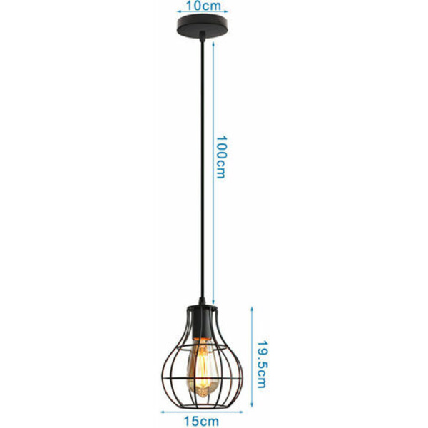 PCS Lysekrone Pendellampe Moderne Innendørsbelysning Soverom Stue Hengelampe Armatur Metalllampe - Svart
