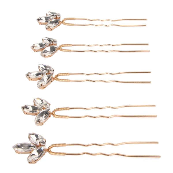 5 stk. strass hårnåle Hvide vintage hårnåle glitrende lette hårnåle til brude bryllup kvinder piger_max
