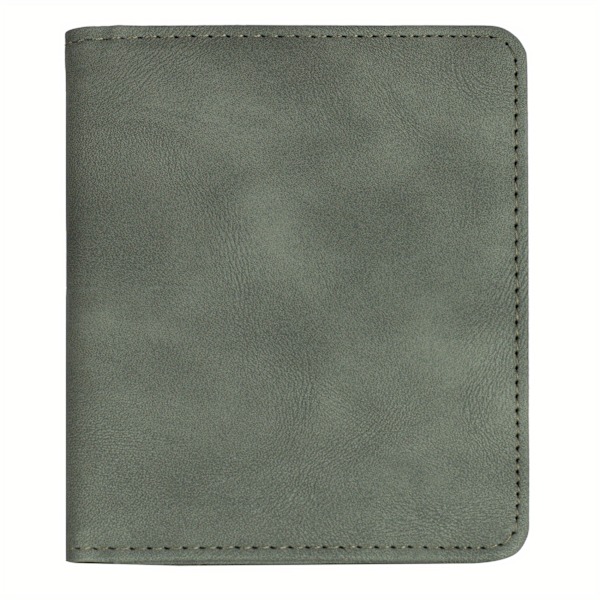 RFID-spärrande korthållare med ID-kortplats , Bifold Läder Slim Plånbok Minimalistisk Cover Money Clip Green