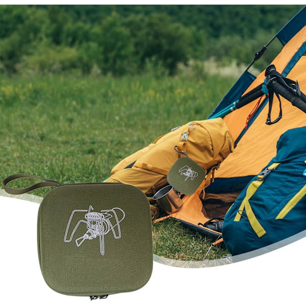 Vandafvisende Camping Kogeplade Opbevaringspose, 5x5x3 Tommer Støvfri Bærepose, Bærbar & Holdbar Color: green