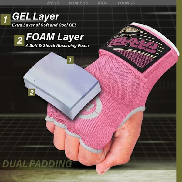 Farabi Sports Boksehandsker Børn Boksebandage Mænd og kvinder Boksebandage Træning MMA Muay Thai Boksebandage ROSA Pink Rosa XS
